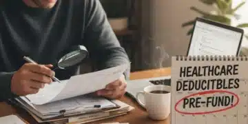 Person reviewing 2026 health insurance deductible documents before March deadline