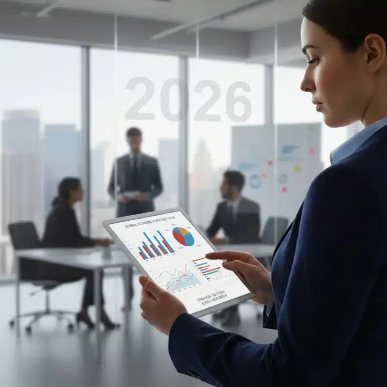 Professional reviewing 2026 policy documents on tablet for savings