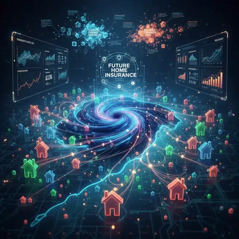 Complex catastrophe modeling data visualization influencing home insurance costs