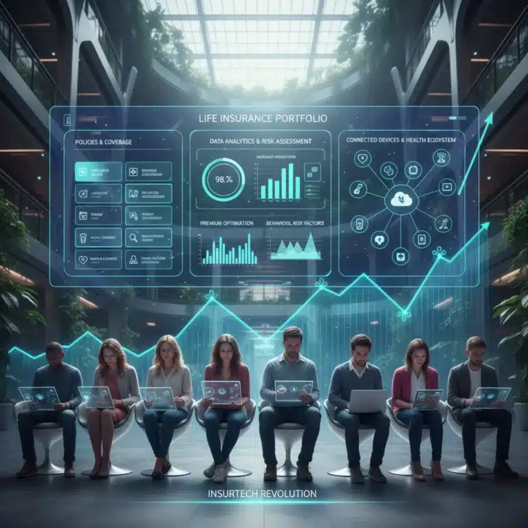 Digital platforms transforming life insurance, showing growth and innovation.