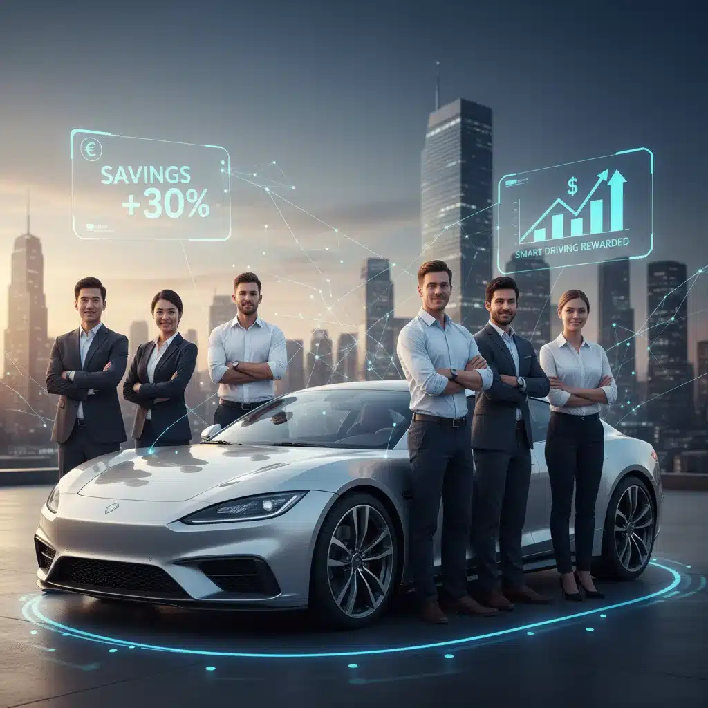 Happy early adopters of telematics enjoying insurance benefits