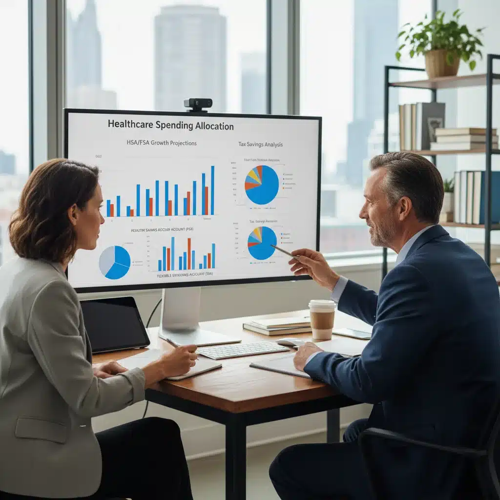 Financial advisor discussing healthcare spending strategies with a client