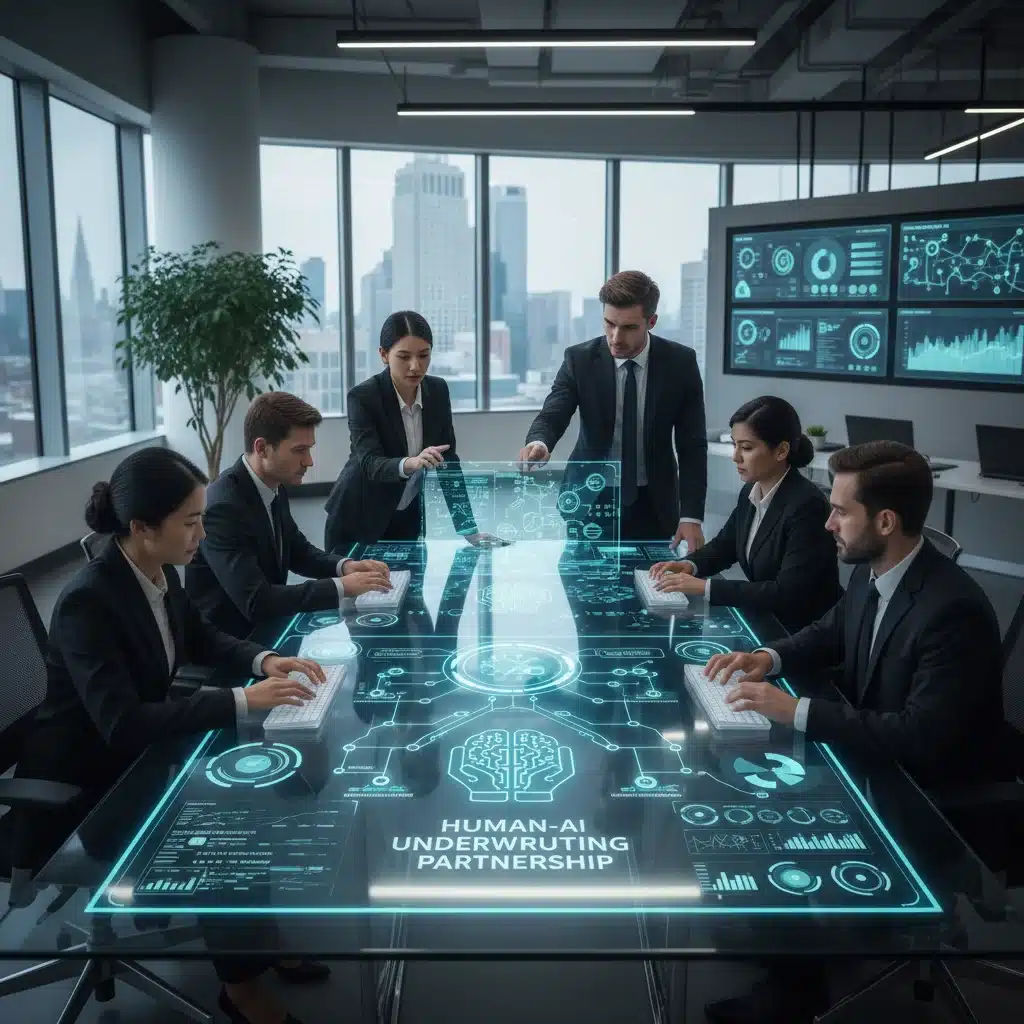 Human and AI collaboration in insurance underwriting