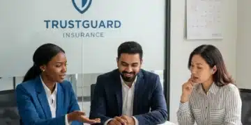 Insurance agent and broker explaining options to a client for 2026 coverage