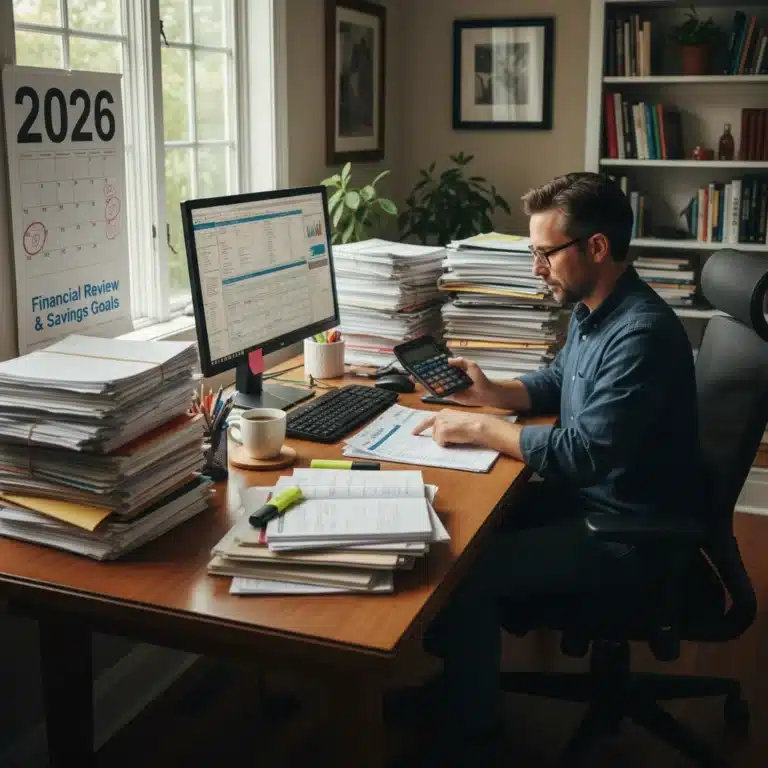 Person reviewing insurance policies for savings in 2026