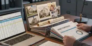Organized documents in a binder for asset documentation