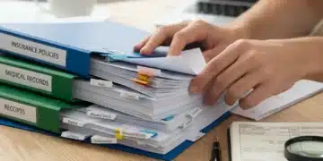 Filing Your First Claim in 2026: A Step-by-Step Guide for a Smooth Process Hand organizing important documents for a claim application.