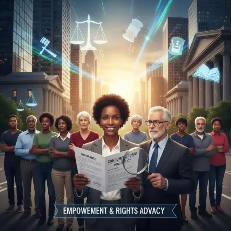 Diverse group understanding policyholder rights in 2026