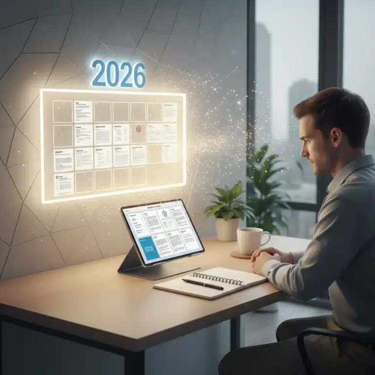 Person preparing to file a claim in 2026, reviewing digital documents and forms.