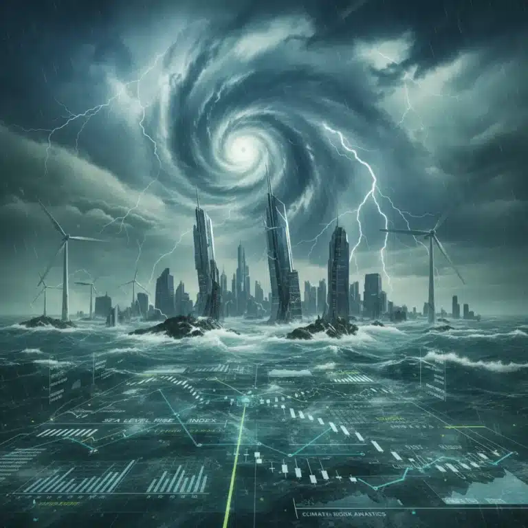 Climate change impact on property insurance market in 2026, with data visualization