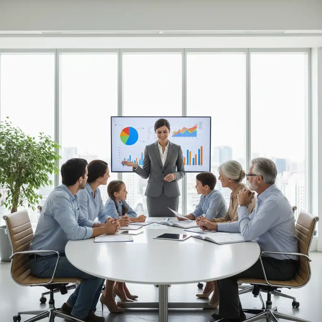 Family discussing insurance needs with advisor