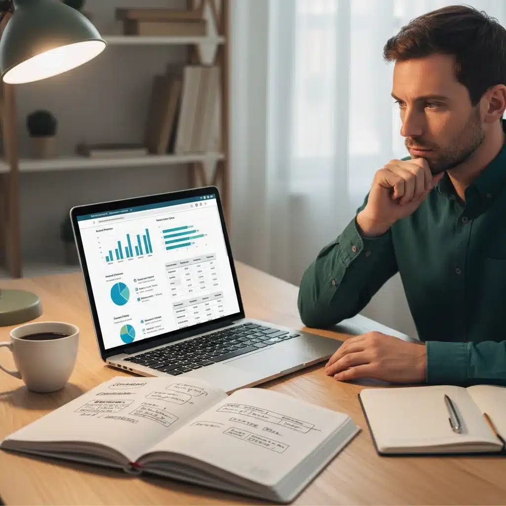 Person researching insurance policies online on a laptop