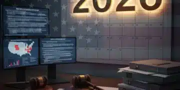 Calendar with 2026 highlighted and legal documents, symbolizing upcoming policy changes.