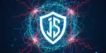 Digital network with shield representing cyber insurance and market volatility