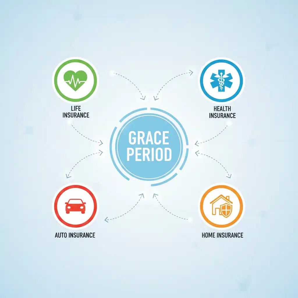 Diverse insurance policies benefiting from grace period protection