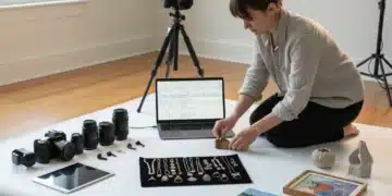 Organized home inventory with electronics and jewelry being documented