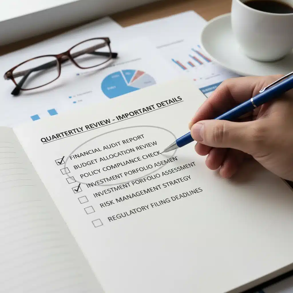 Checklist for reviewing policy details and coverage changes.